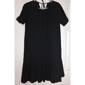 And other stories womens size 4 small linen dress peplum shift sundress